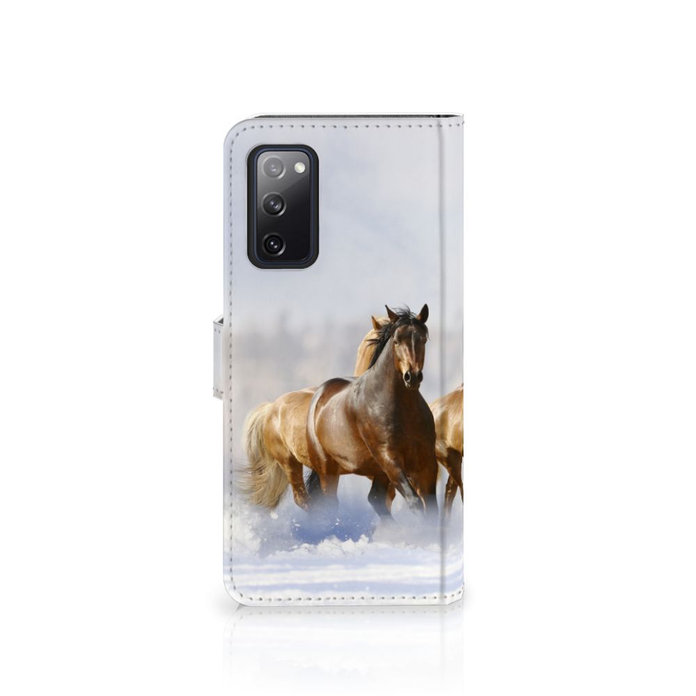 Samsung Galaxy S20 FE Telefoonhoesje met Pasjes Paarden