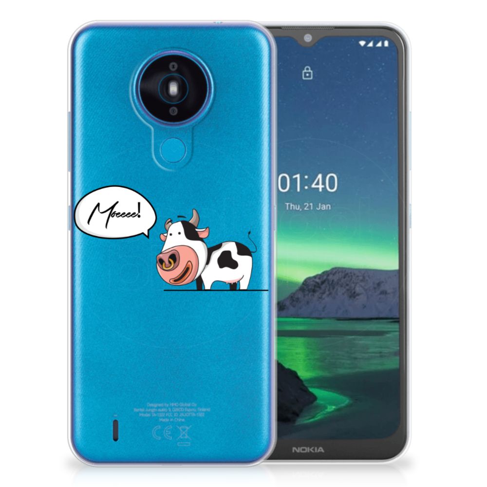 Nokia 1.4 Telefoonhoesje met Naam Cow