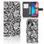 Samsung Galaxy A30 Hoesje Black Flowers