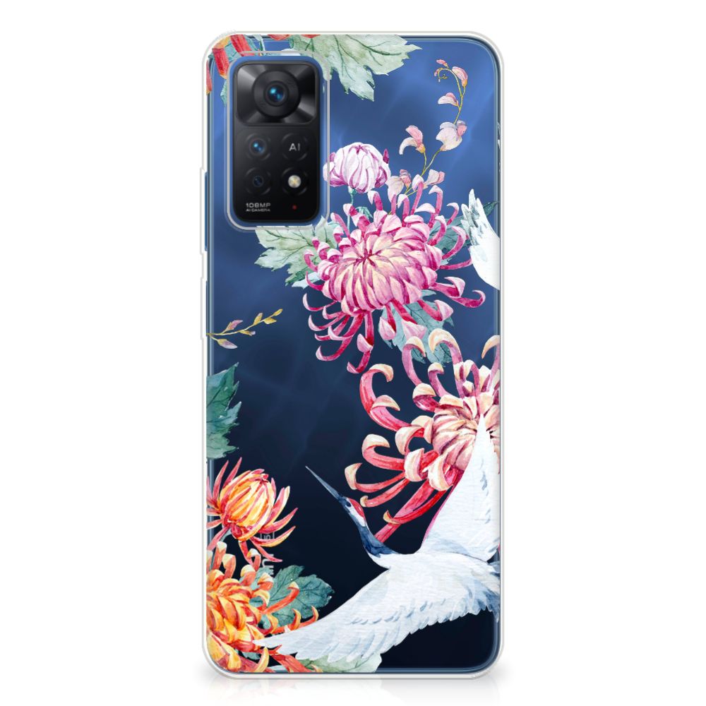 Xiaomi Redmi Note 11 Pro 5G TPU Hoesje Bird Flowers