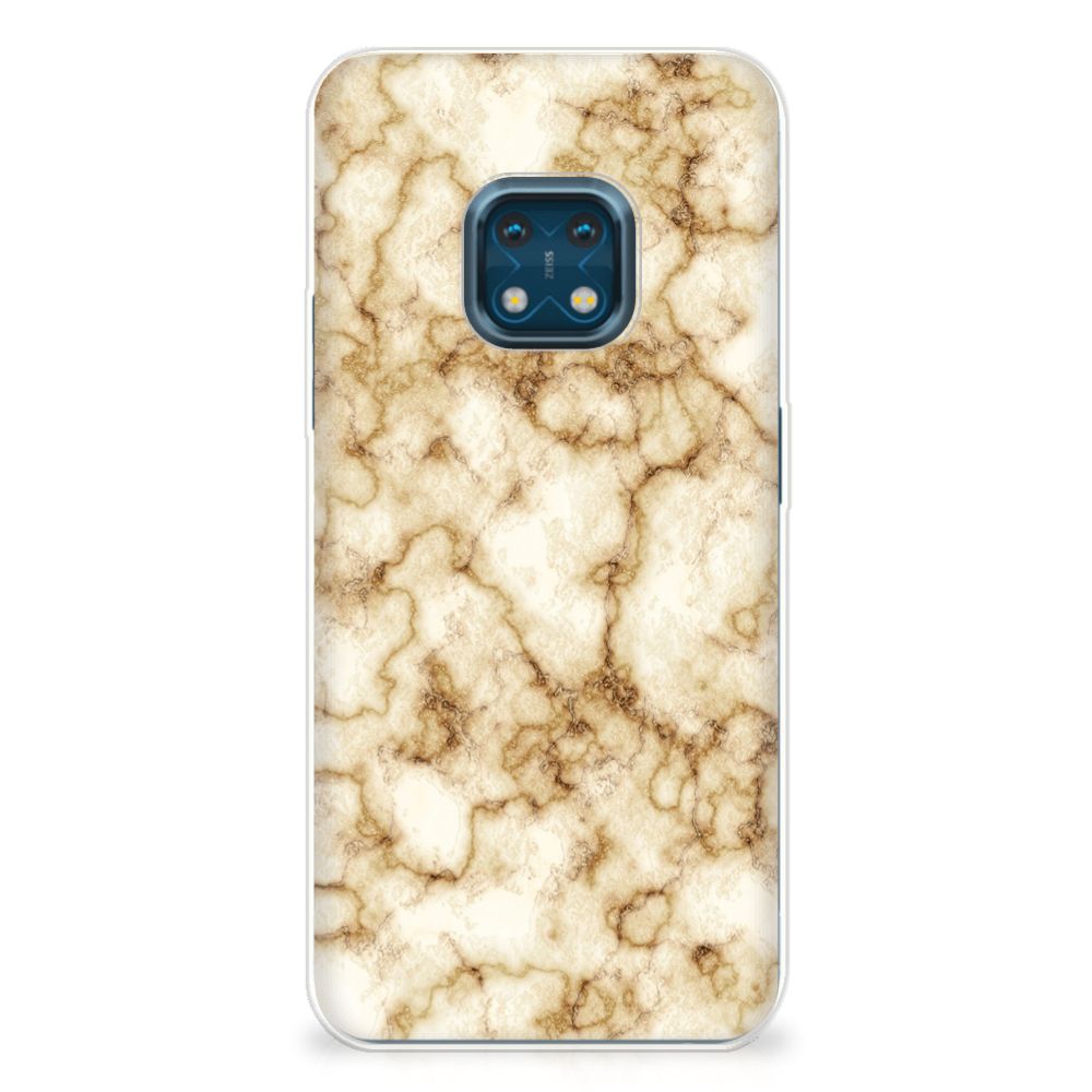 Nokia XR20 TPU Siliconen Hoesje Marmer Goud
