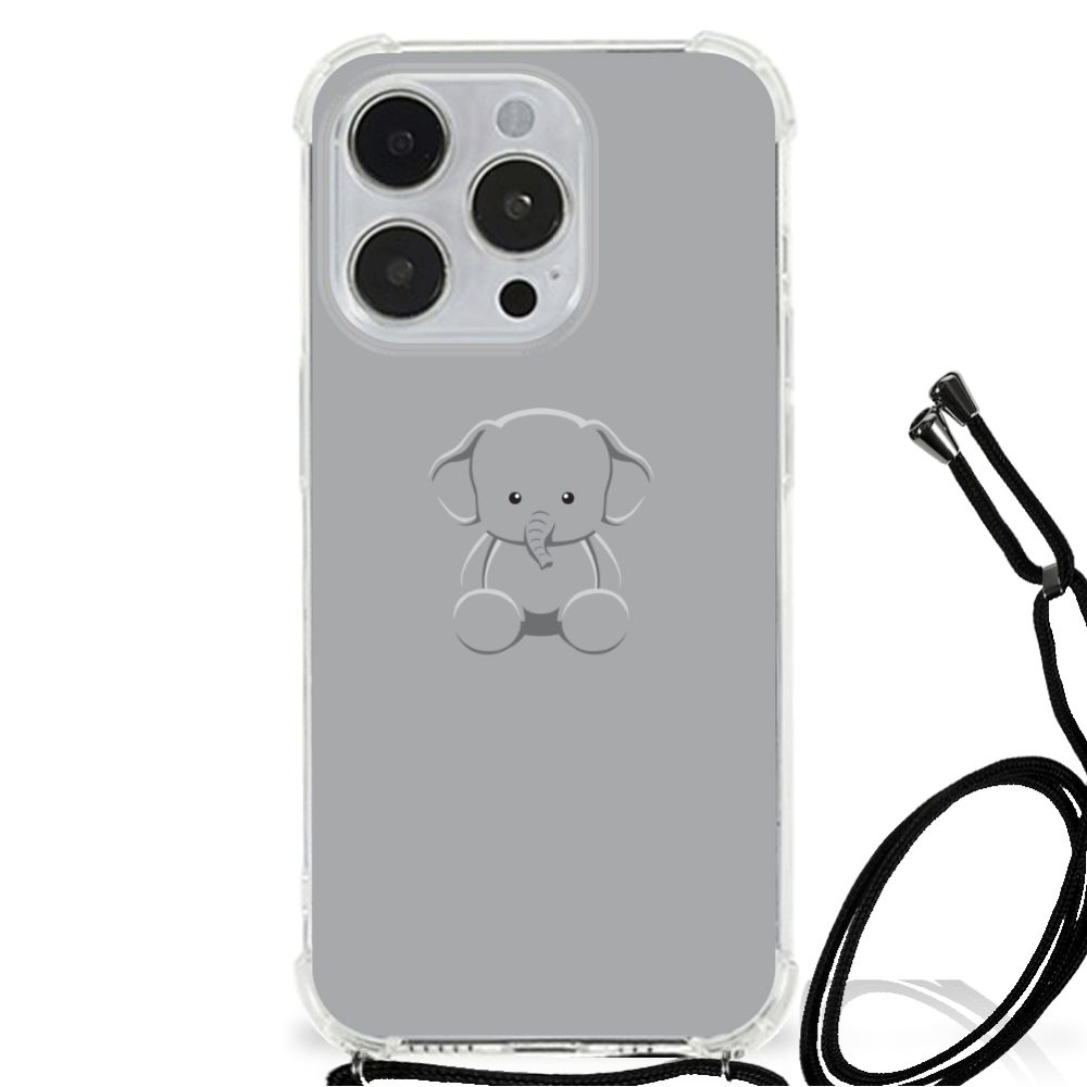 iPhone 14 Pro Stevig Bumper Hoesje Grijs Baby Olifant B2C Telecom
