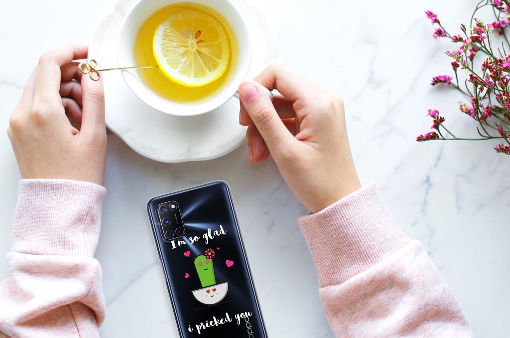 OPPO A52 | A72 Telefoonhoesje met Naam Cactus Glad B2C Telecom