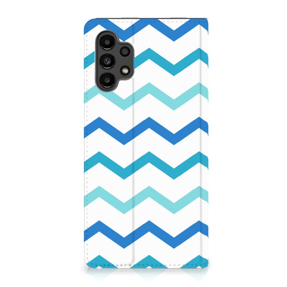 Samsung Galaxy A13 (4G) Hoesje met Magneet Zigzag Blauw - B2C Telecom