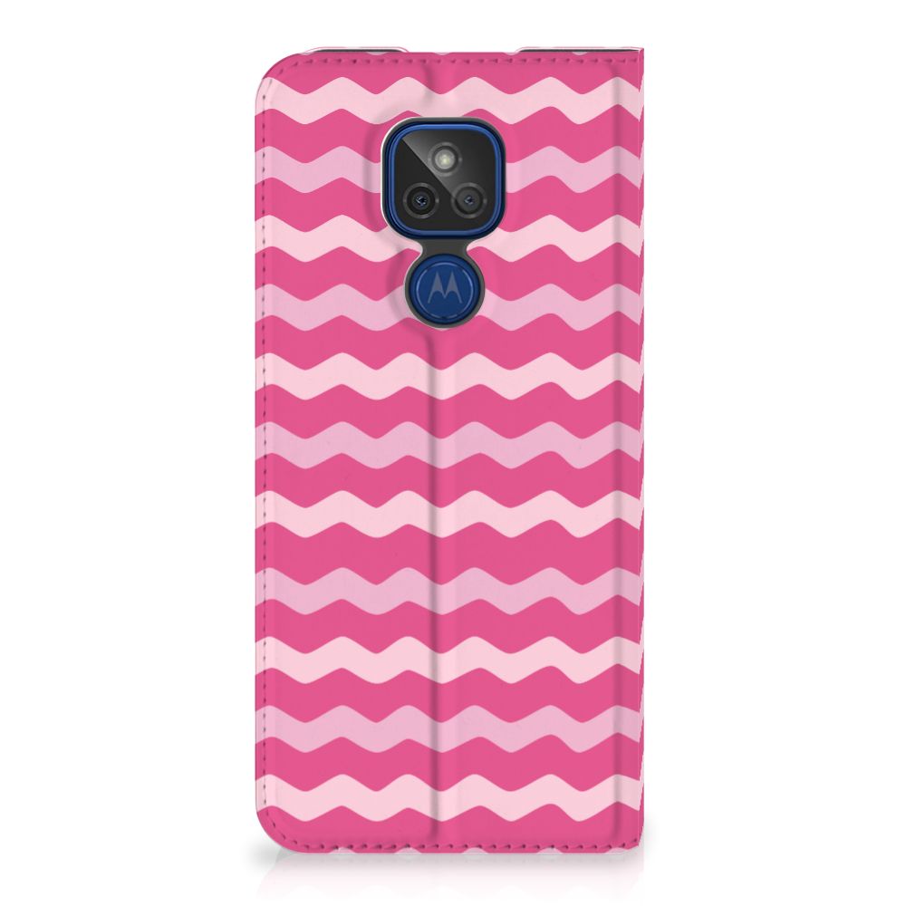 Motorola Moto G9 Play Hoesje met Magneet Waves Pink - B2C Telecom
