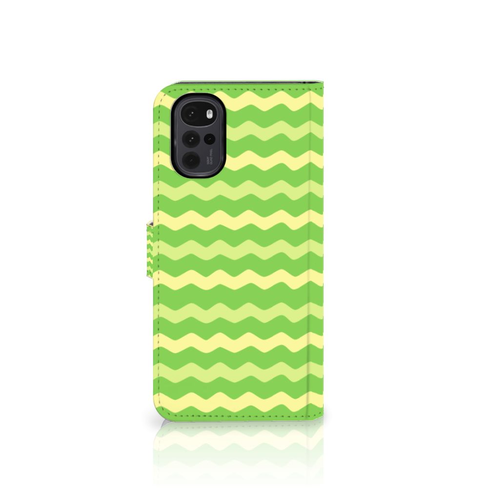 Motorola Moto G22 Telefoon Hoesje Waves Green