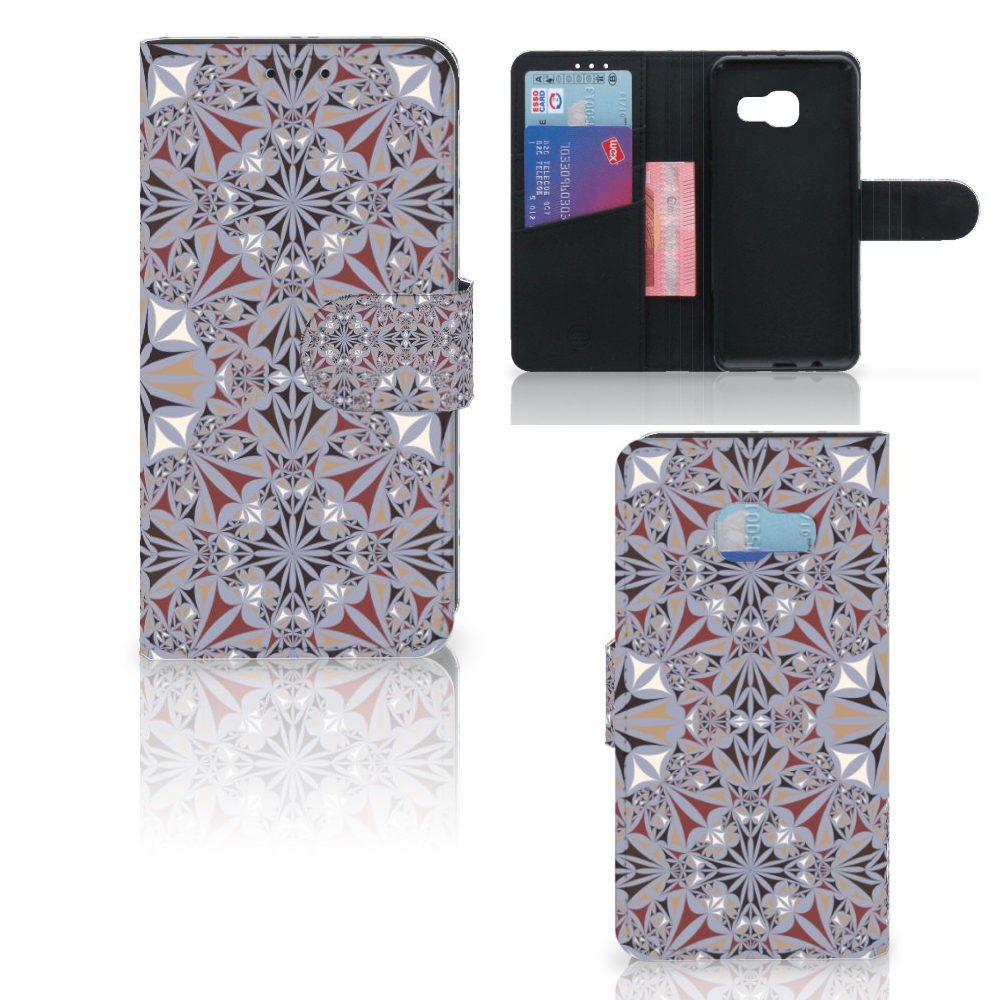 Samsung Galaxy A3 2017 Bookcase Flower Tiles