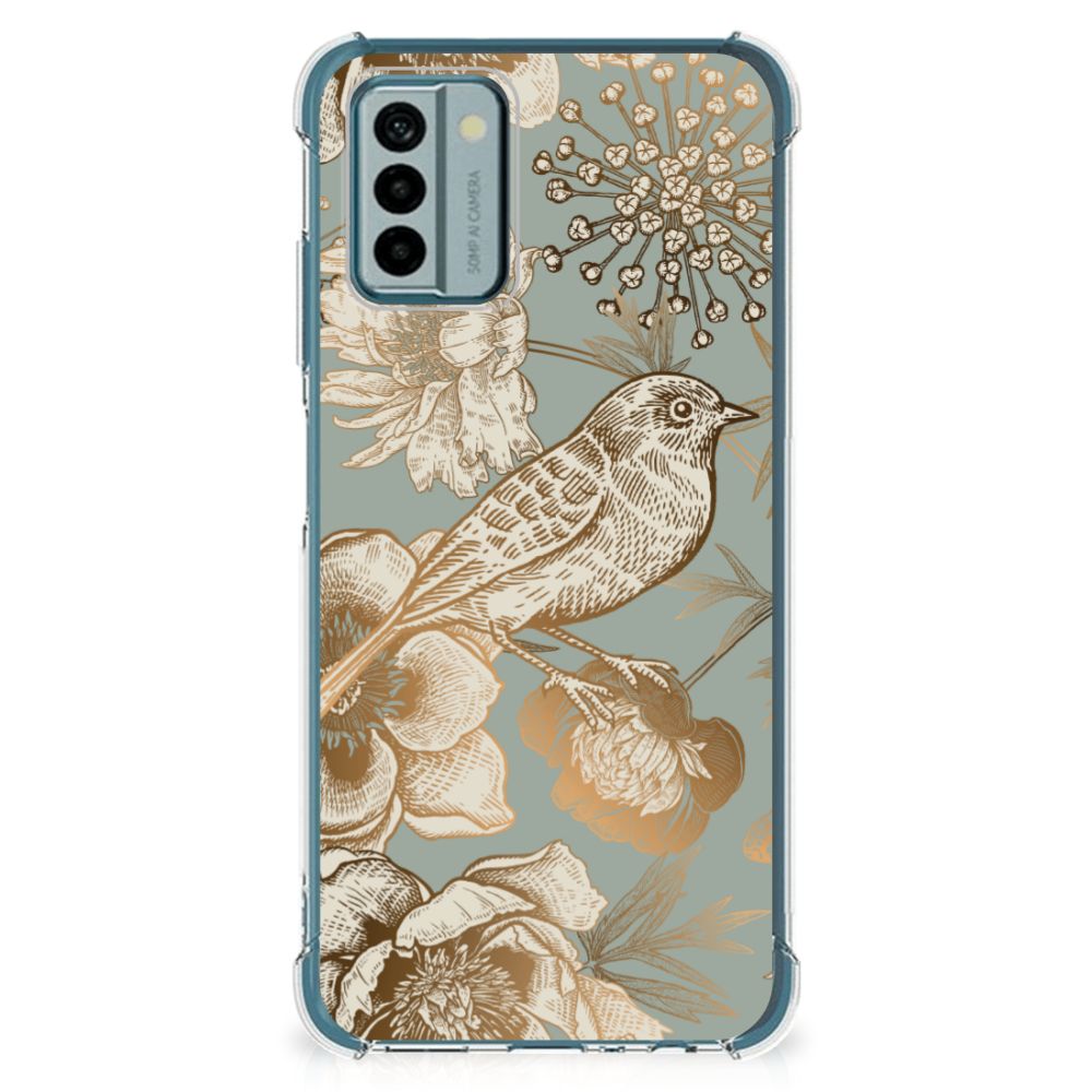 Case voor Nokia G22 Vintage Bird Flowers