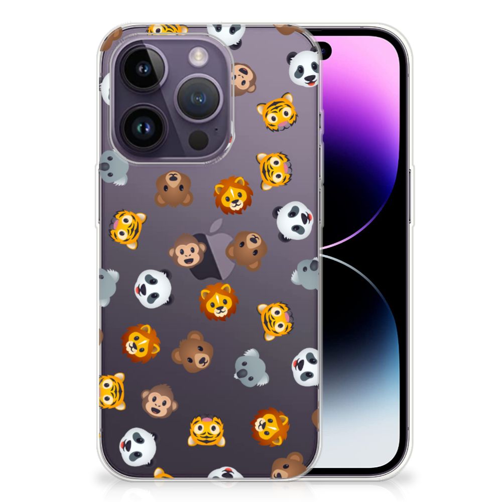 TPU bumper voor Apple iPhone 14 Pro Dieren Emojis B2C Telecom