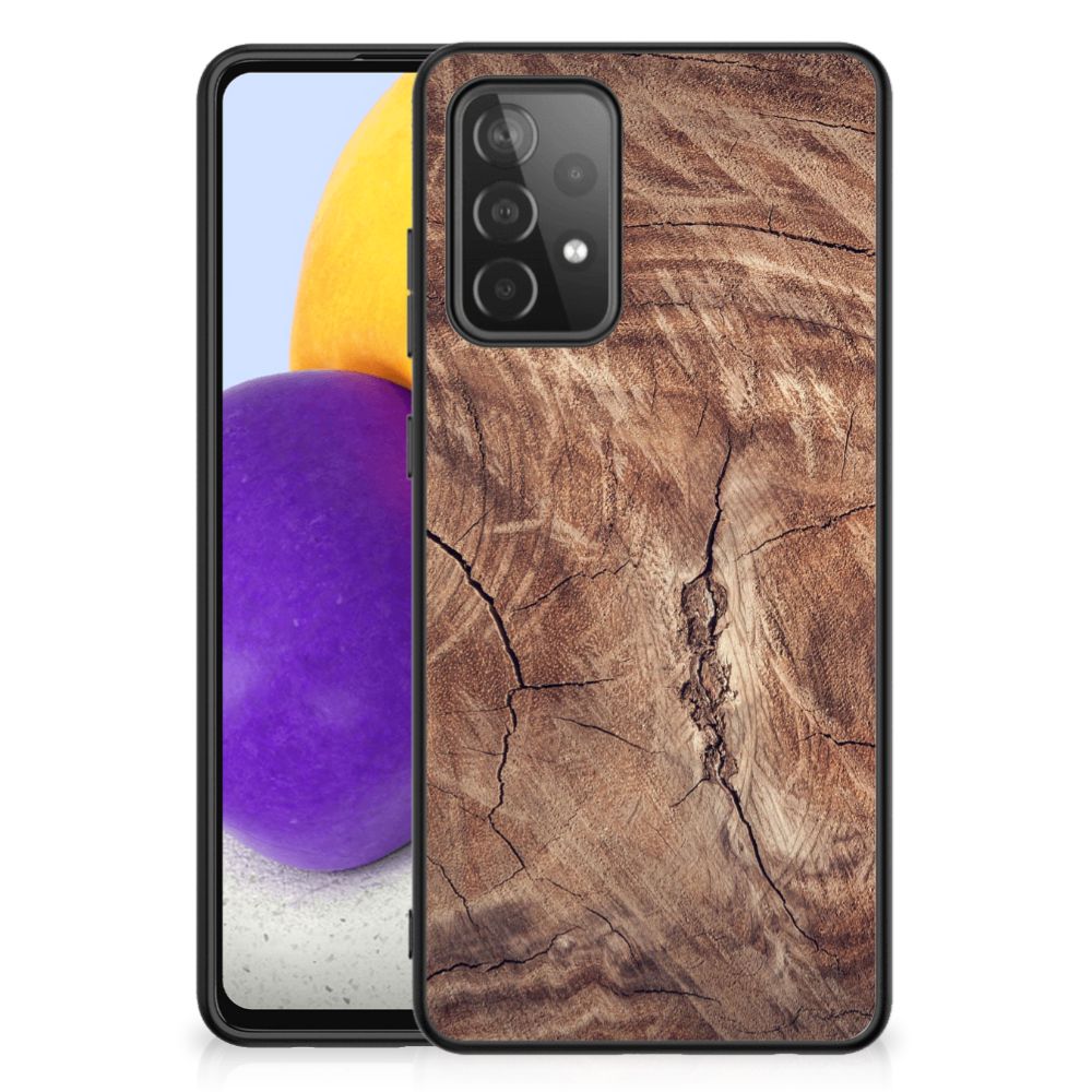 Samsung Galaxy A72 (5G/4G) Houten Print Telefoonhoesje Tree Trunk