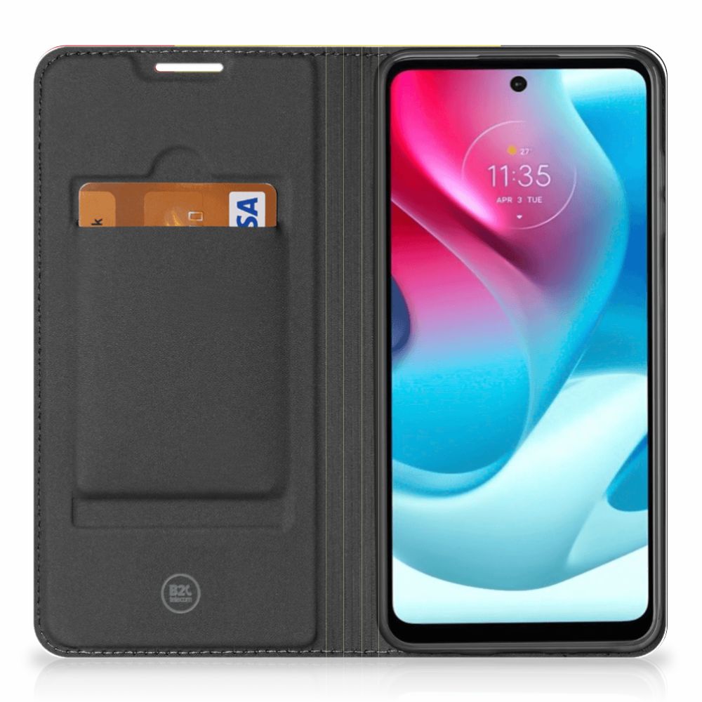 Motorola Moto G60s Standcase Belgische Vlag - B2C Telecom