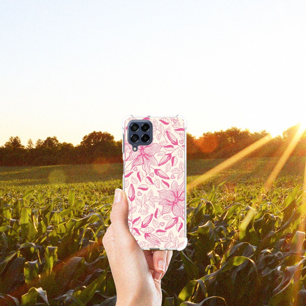 Samsung Galaxy M53 Case Pink Flowers B2C Telecom