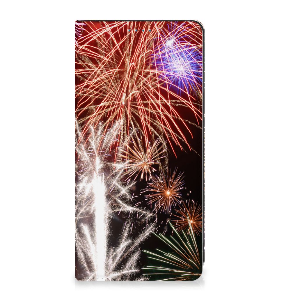 Motorola Moto G53 Hippe Standcase Vuurwerk