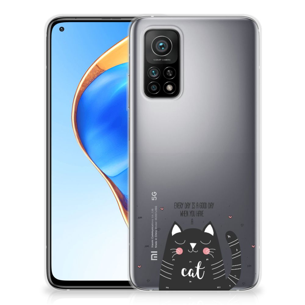 Xiaomi Mi 10T | 10T Pro Telefoonhoesje met Naam Cat Good Day B2C Telecom
