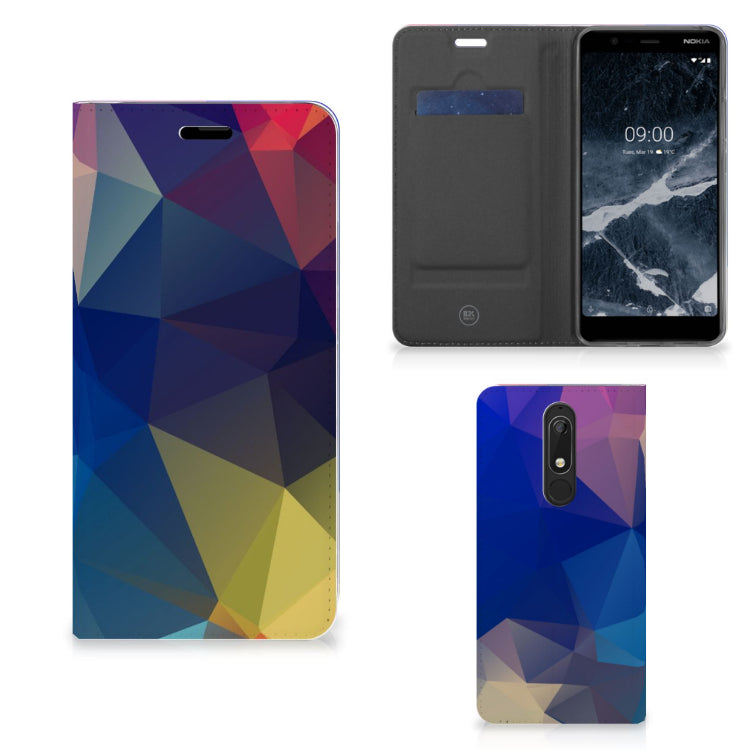 Nokia 5.1 (2018) Stand Case Polygon Dark