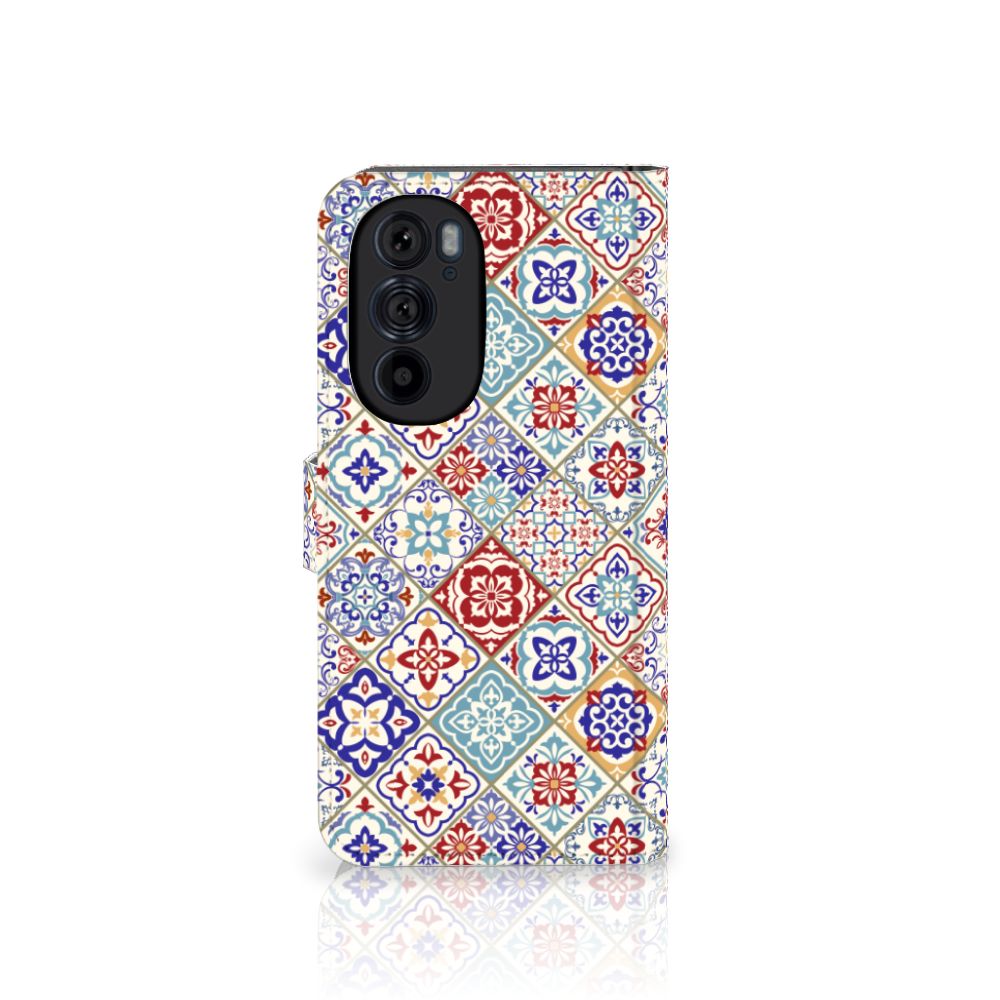 Motorola Edge 30 Pro Bookcase Tiles Color