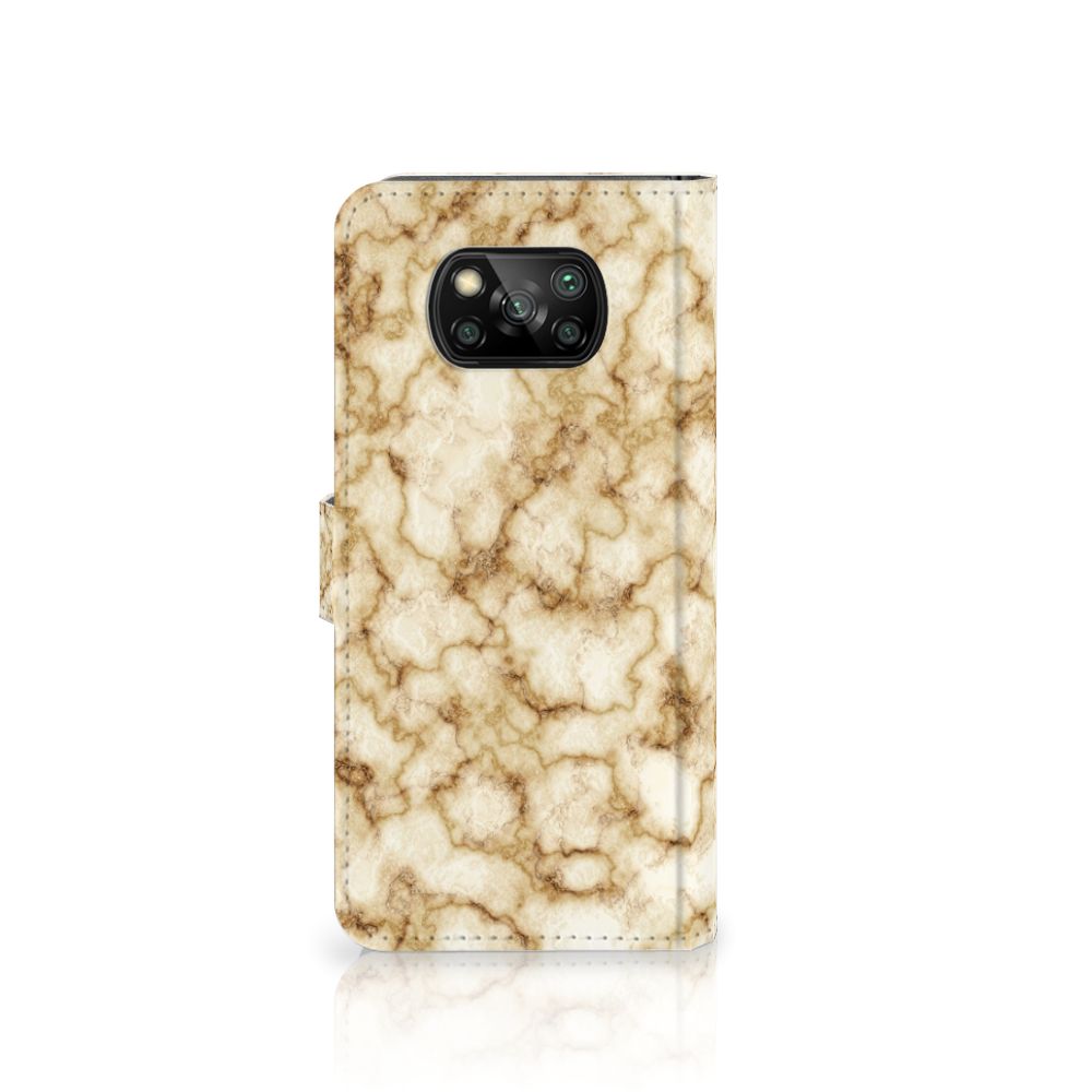 Xiaomi Poco X3 | Poco X3 Pro Bookcase Marmer Goud