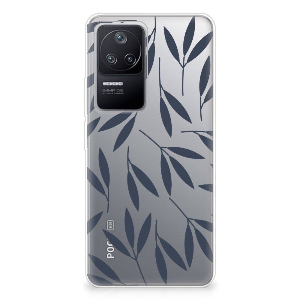 Xiaomi Poco F4 TPU Case Leaves Blue