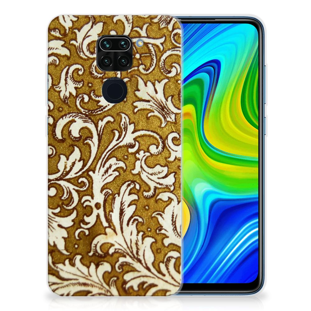 Siliconen Hoesje Xiaomi Redmi Note9 Barok Goud B2C Telecom