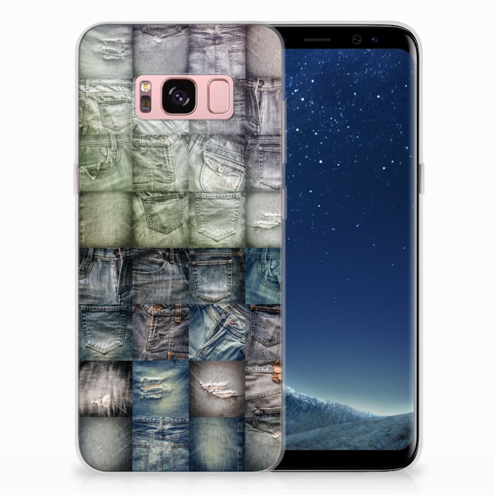 Silicone Back Cover Samsung Galaxy S8 Spijkerbroeken