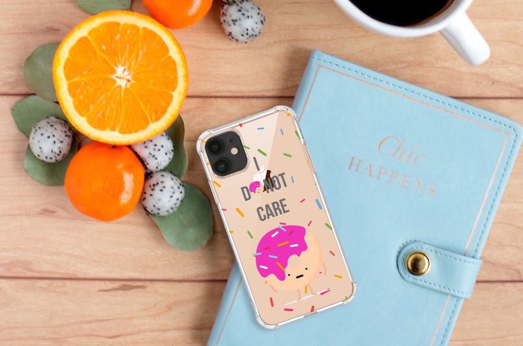 Apple iPhone 11 Beschermhoes Donut Roze