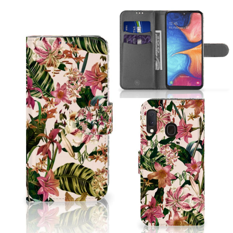 Samsung Galaxy A20e Hoesje Flowers