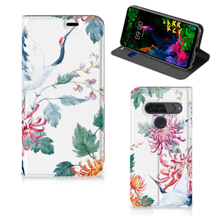 LG G8s Thinq Hoesje maken Bird Flowers