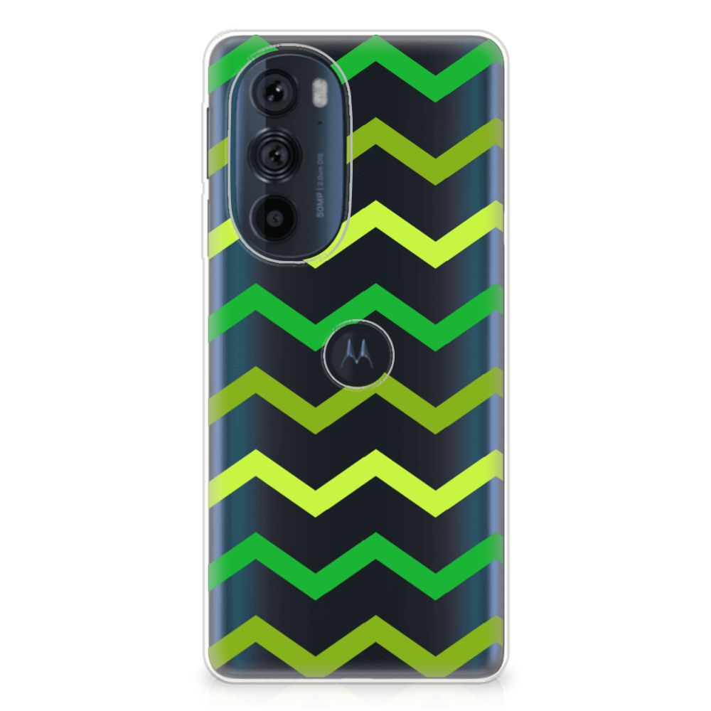 Motorola Edge 30 Pro TPU bumper Zigzag Groen