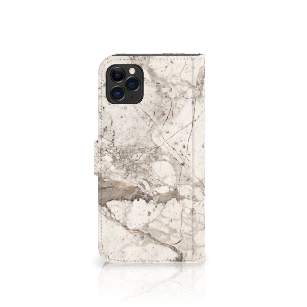 Apple iPhone 11 Pro Max Bookcase Marmer Beige