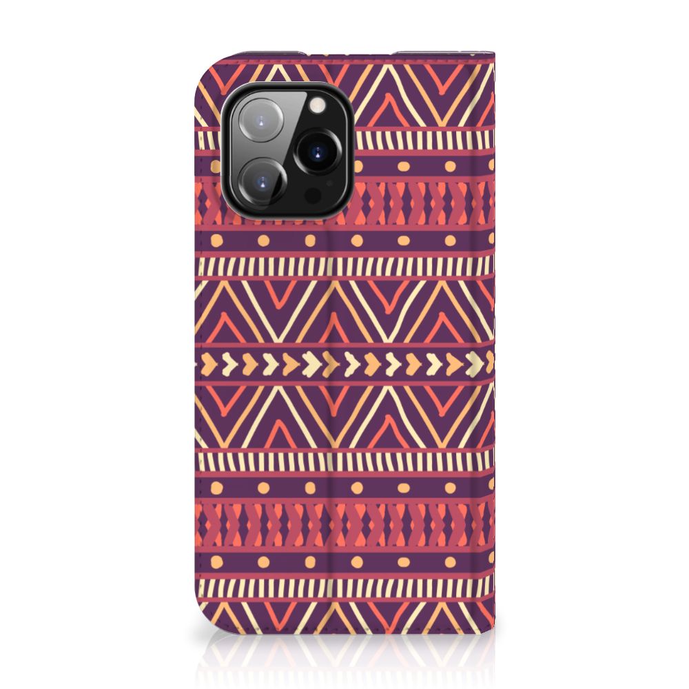 iPhone 14 Pro Max Hoesje met Magneet Aztec Paars - B2C Telecom