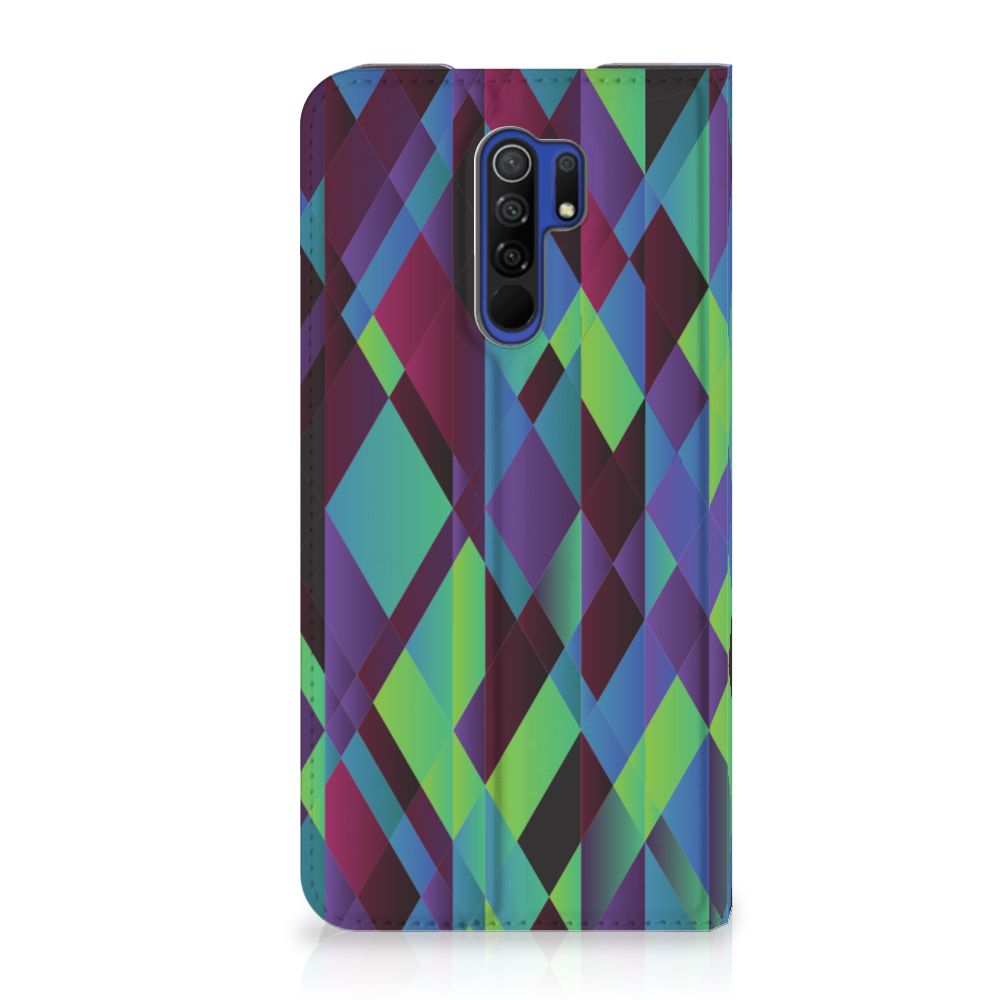 Xiaomi Redmi 9 Stand Case Abstract Green Blue - B2C Telecom