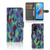 OPPO A74 4G Book Case Abstract Green Blue