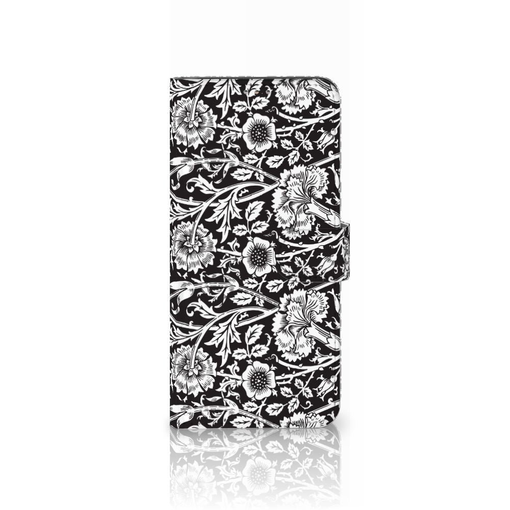 Motorola Moto G60 Hoesje Black Flowers