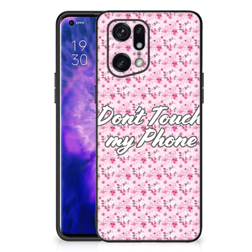 OPPO Find X5 Pro Telefoon Hoesje Flowers Pink DTMP