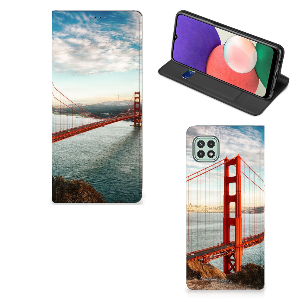 Samsung Galaxy A22 5G Book Cover Golden Gate Bridge - B2C Telecom