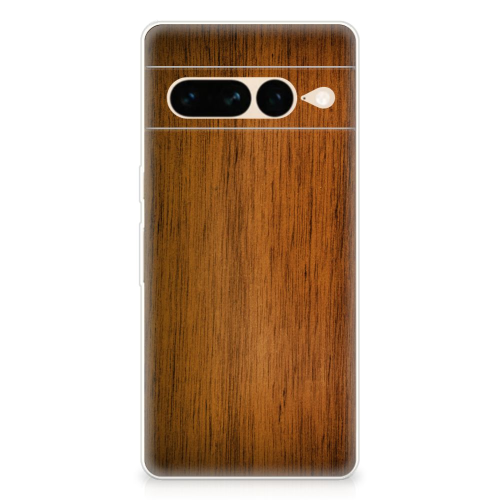 Google Pixel 7 Pro Bumper Hoesje Donker Hout