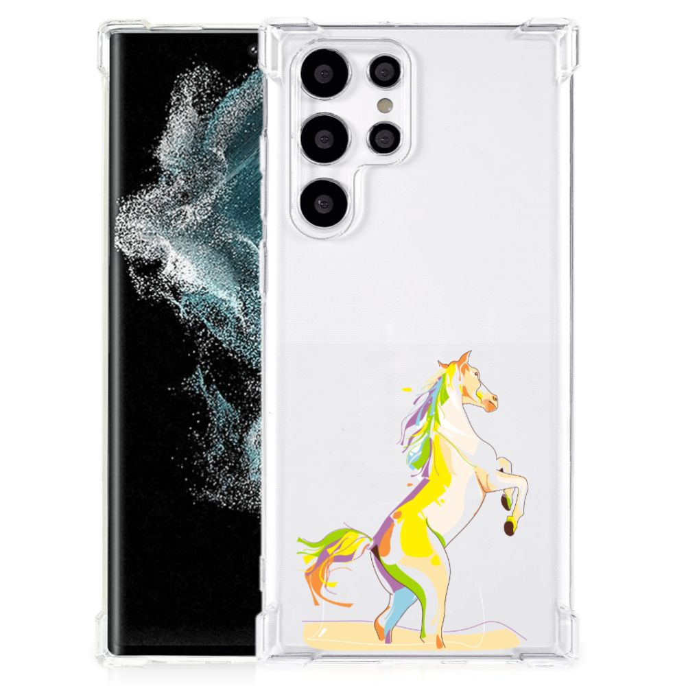 Samsung Galaxy S22 Ultra Stevig Bumper Hoesje Horse Color B2C Telecom