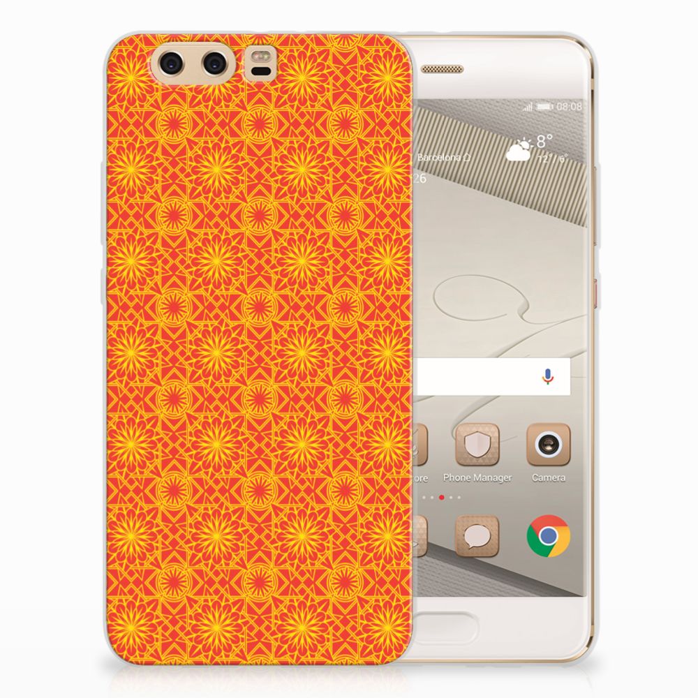 Huawei P10 Plus TPU bumper Batik Oranje