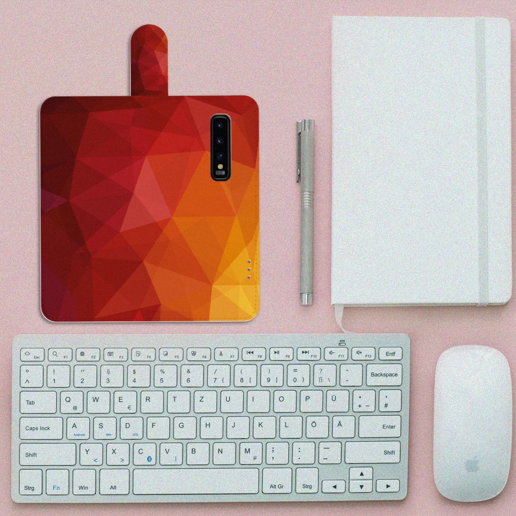 Book Case voor Samsung Galaxy S10 Polygon Red