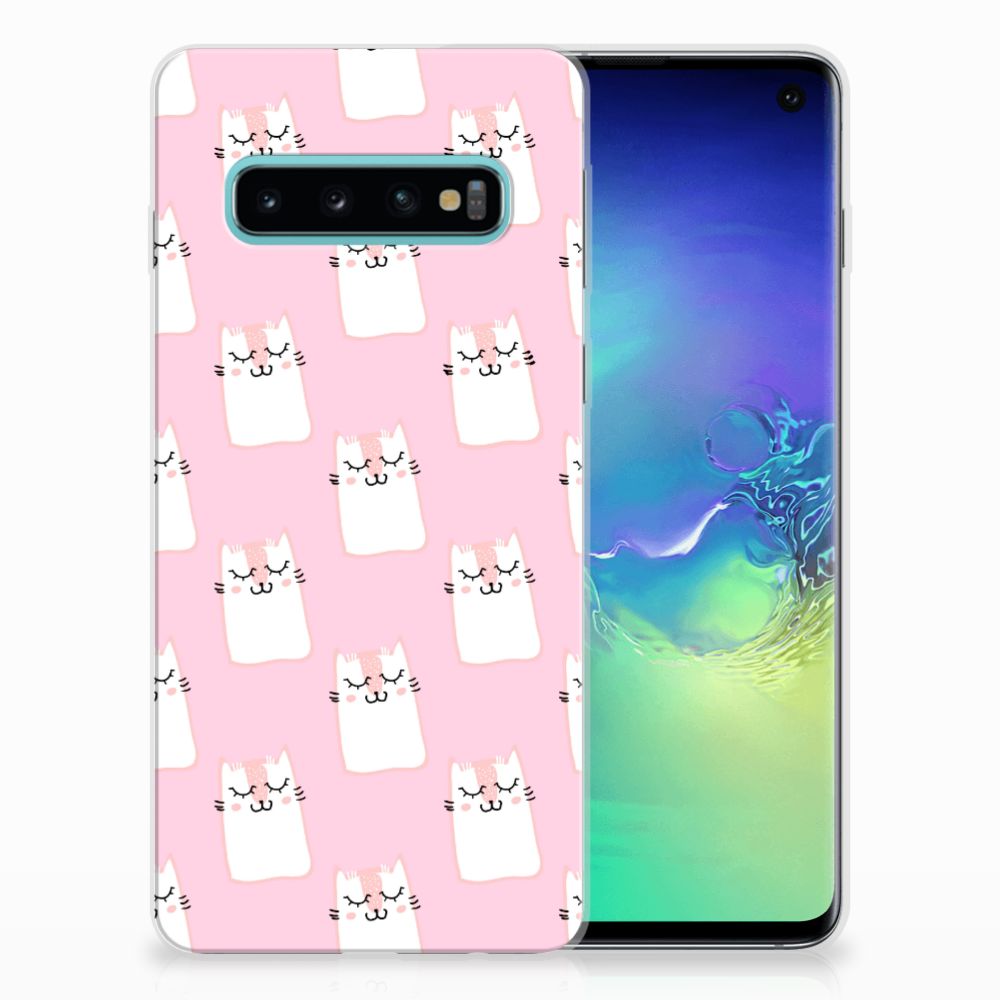 Samsung Galaxy S10 TPU Hoesje Sleeping Cats