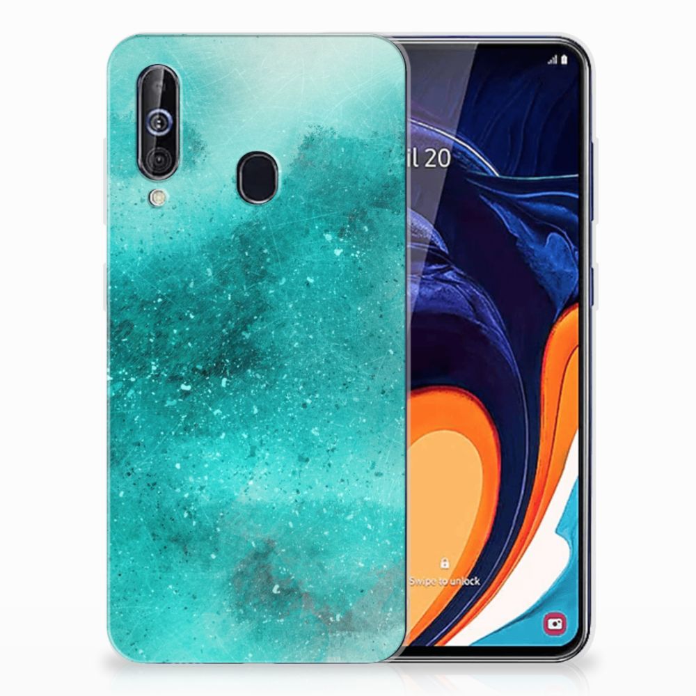 Hoesje maken Samsung Galaxy A60 Painting Blue