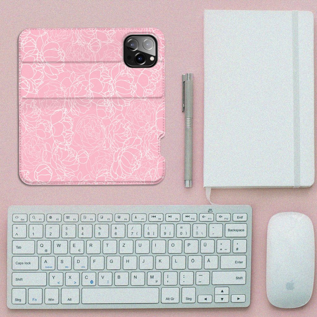 iPhone 14 Pro Max Smart Cover White Flowers