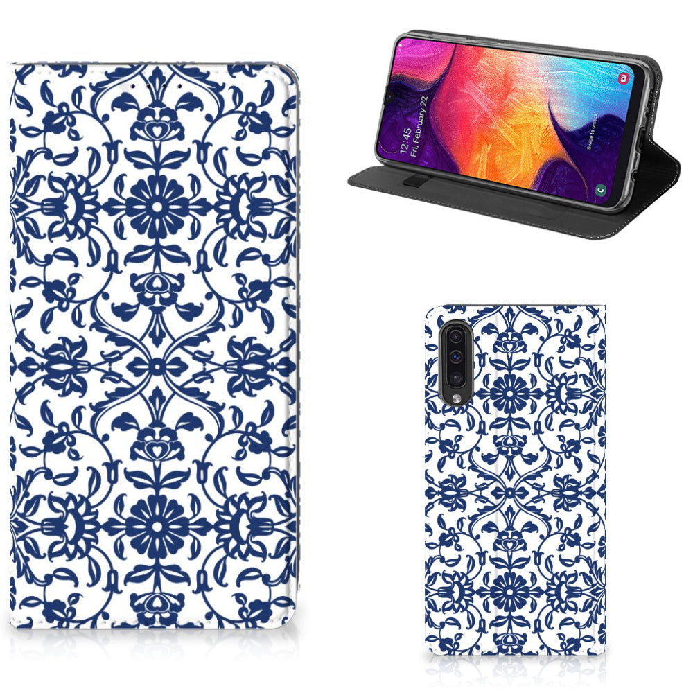 Samsung Galaxy A50 Smart Cover Flower Blue