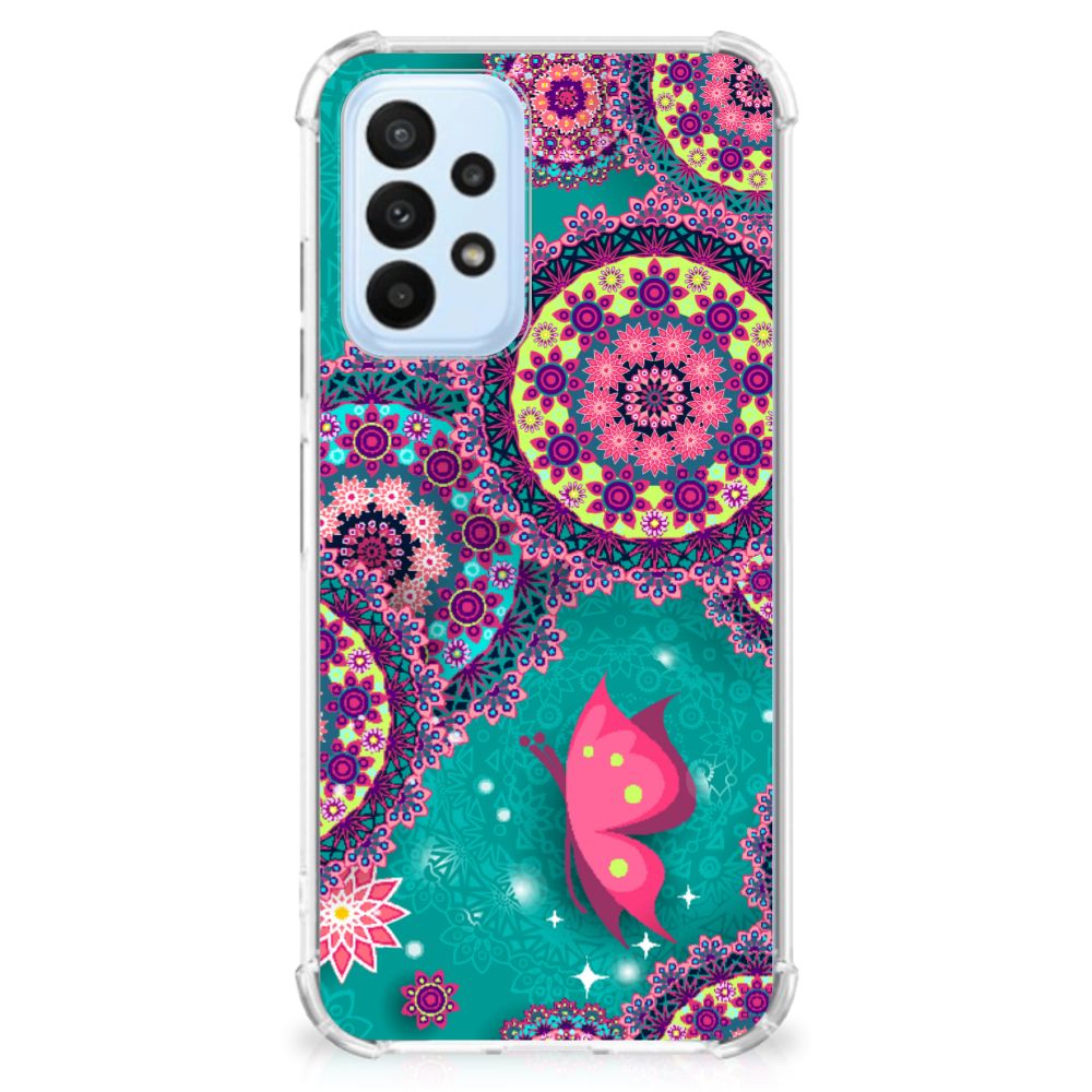 Samsung Galaxy A23 Back Cover Cirkels en Vlinders - B2C Telecom