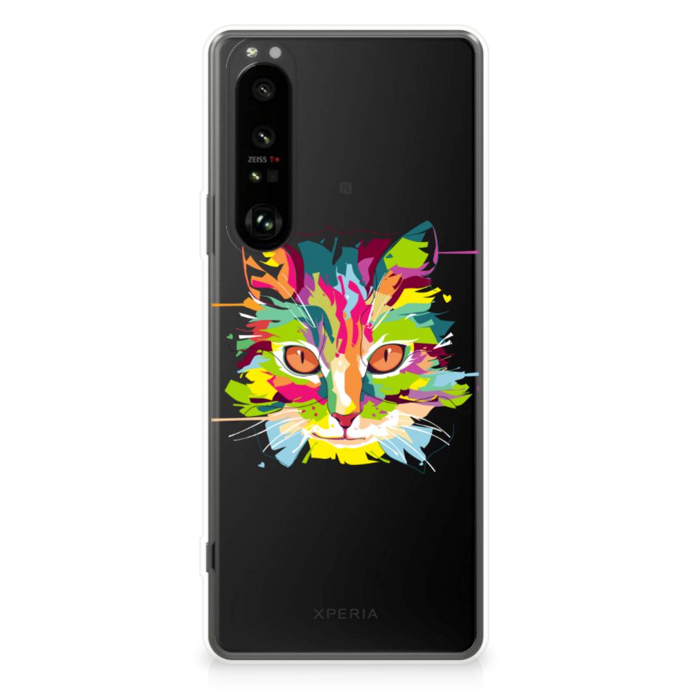 Sony Xperia 1 III Telefoonhoesje met Naam Cat Color