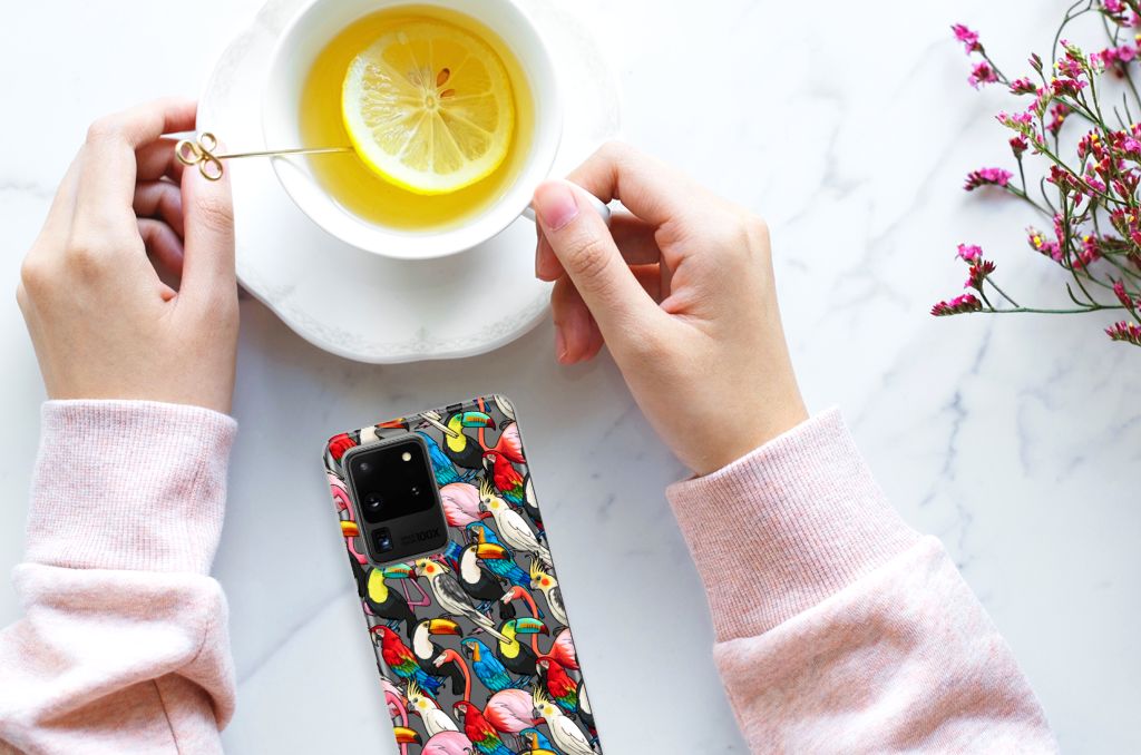 Samsung Galaxy S20 Ultra TPU Hoesje Birds B2C Telecom