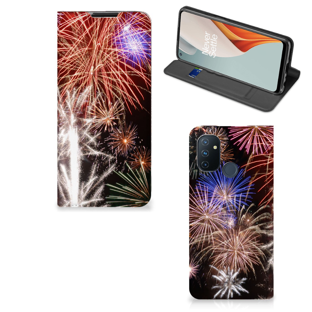 OnePlus Nord N100 Hippe Standcase Vuurwerk - B2C Telecom