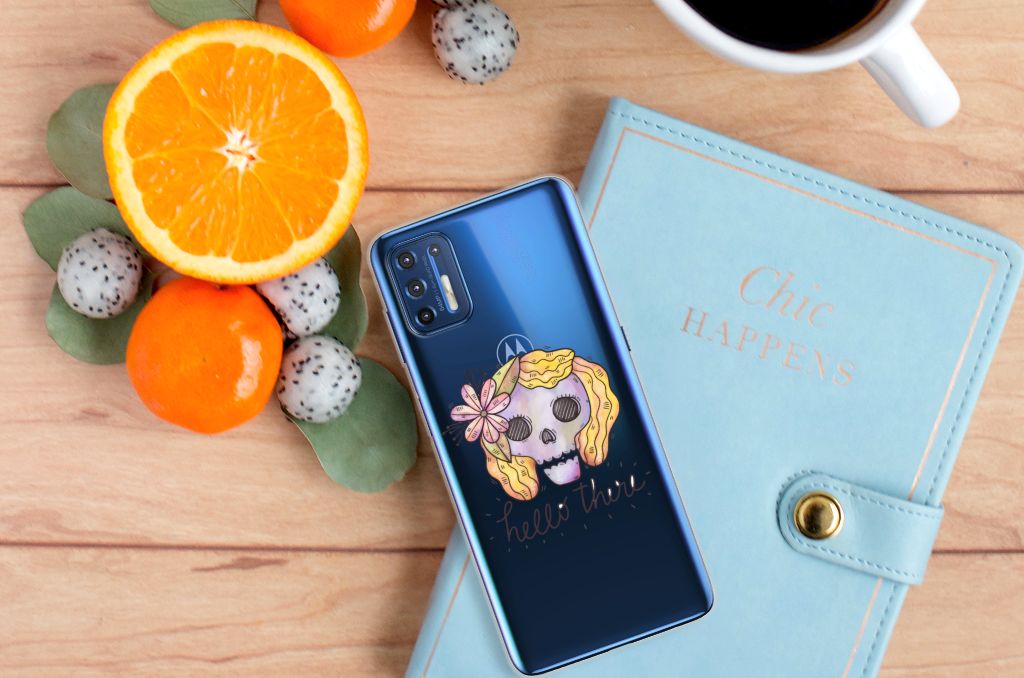 Silicone Back Case Motorola Moto G9 Plus Boho Skull B2C Telecom