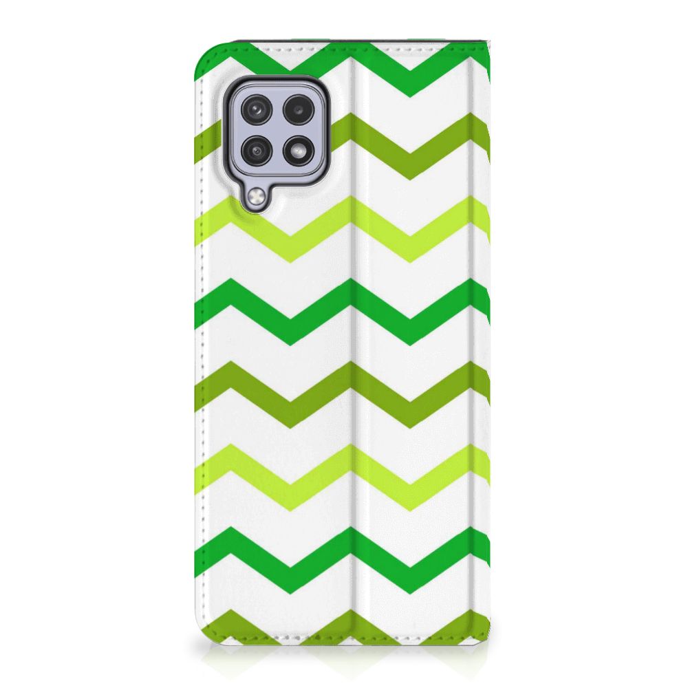 Samsung Galaxy A22 4G | M22 Hoesje met Magneet Zigzag Groen - B2C Telecom