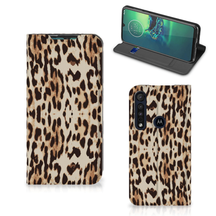 Motorola G8 Plus Hoesje maken Leopard - B2C Telecom